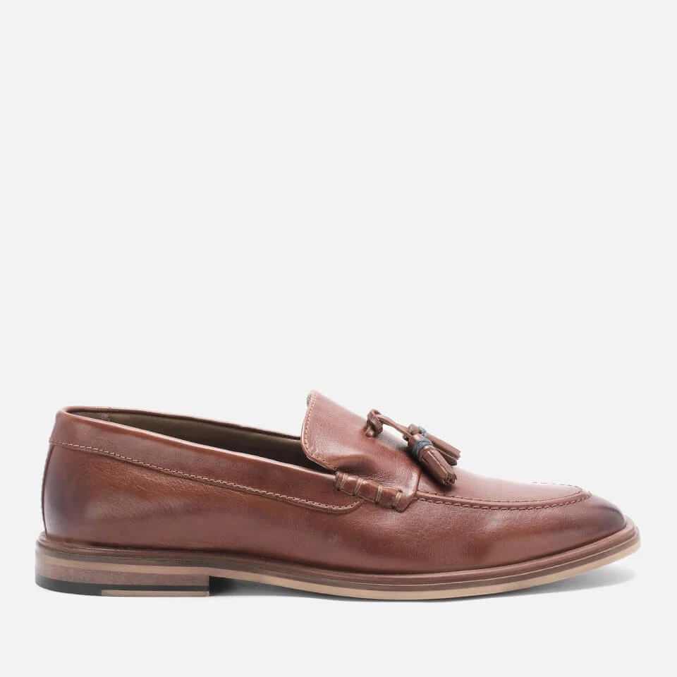 Walk London WALK LONDON MEN'S WEST TASSEL LEATHER LOAFERS - TAN 1