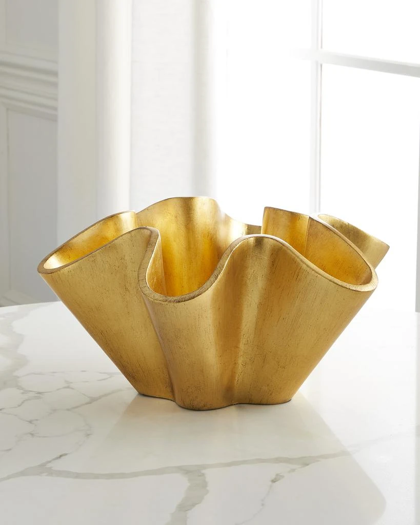 Old World Design Esme Gold Leaf Wave Bowl 1
