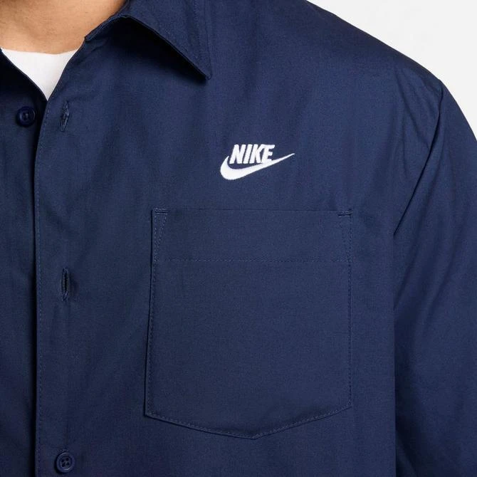 NIKE Men's Nike Club Oxford Button-Down Short-Sleeve Shirt 9