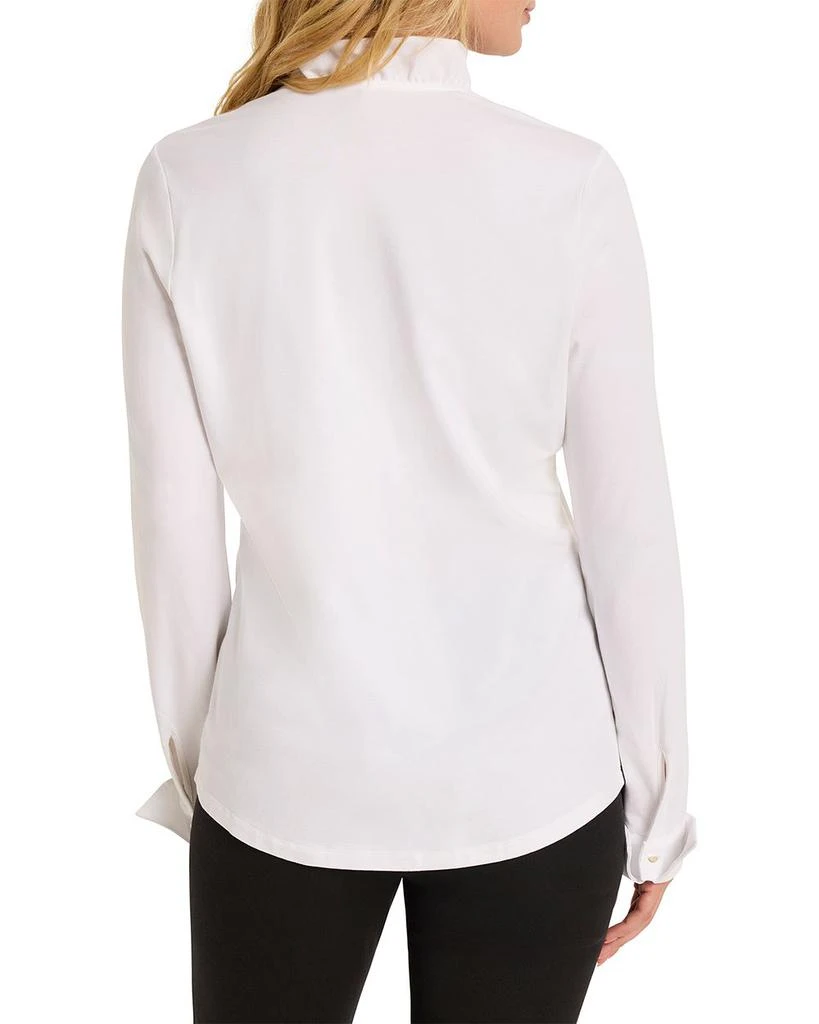 NIC+ZOE Ruffle V Neck Long Sleeve Shirt 3