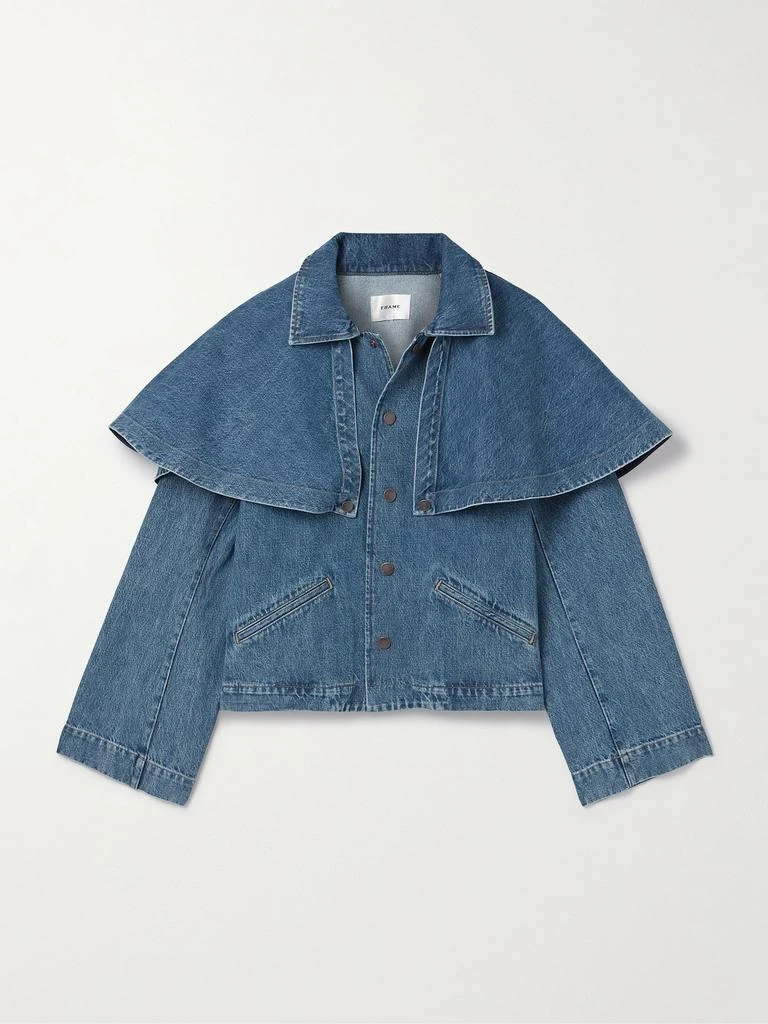 FRAME The Cape Denim Jacket - Mid denim