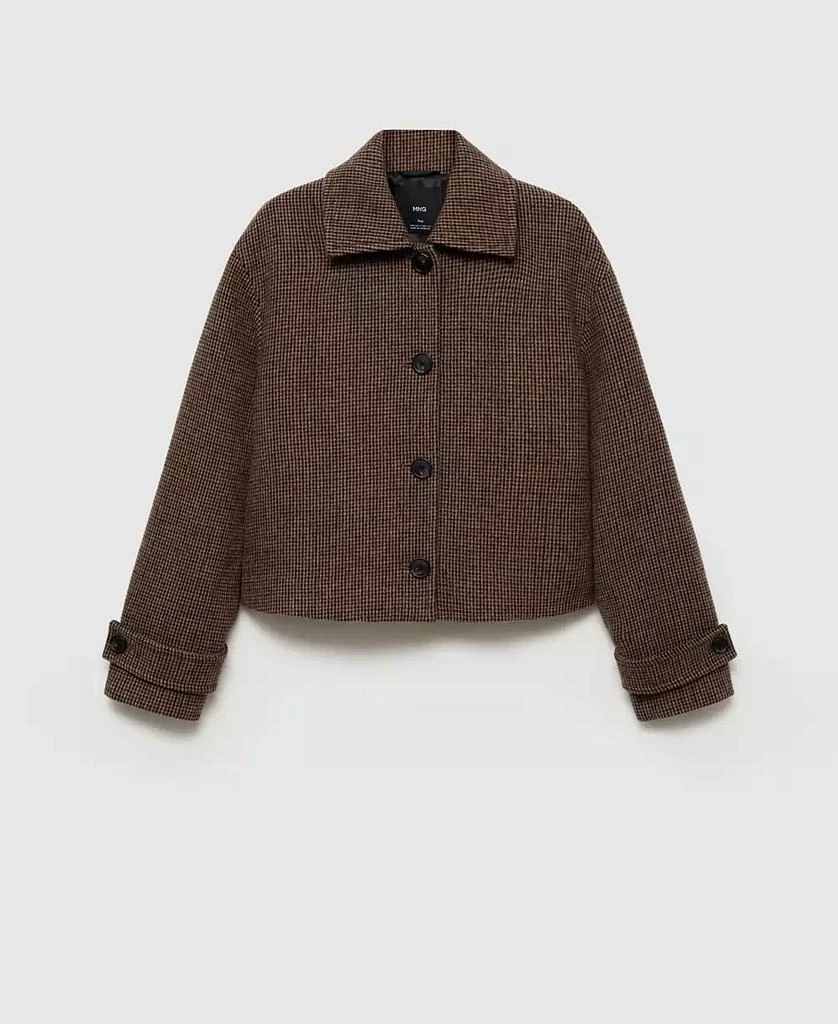 Mango Women's Micro Houndstooth Wool Jacket 2