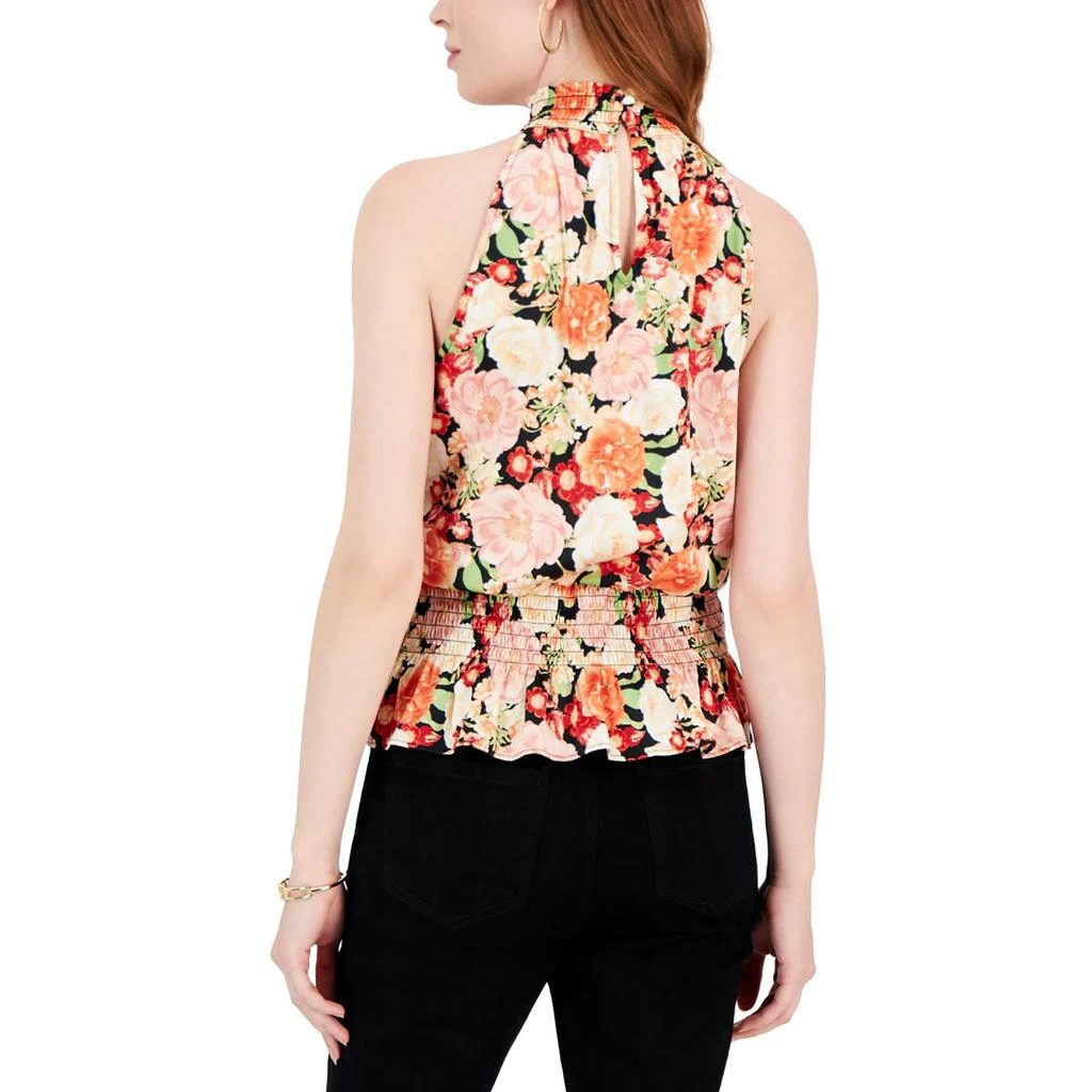 INC International Womens Smocked Waist Sleeveless Halter Top 2