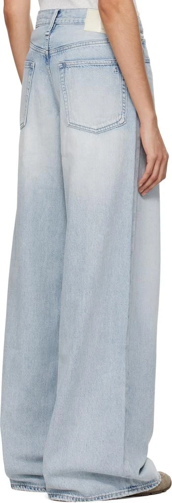 Rag & Bone Blue 'The Sofie' High-Rise Ultra Wide Jeans 3
