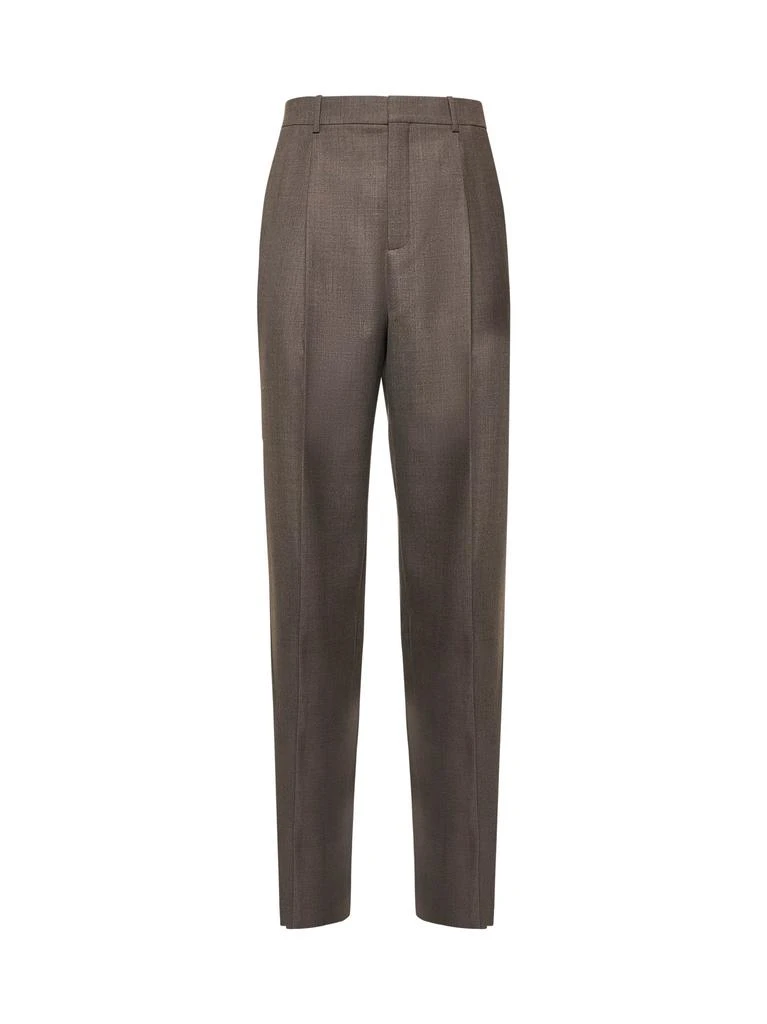 Yves Saint Laurent SAINT LAURENT | Grey wool chiné high-waisted trousers | Man | 46 1