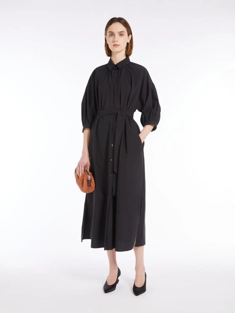 Weekend Max Mara | Woman - Cotton-poplin shirt dress - Black - Size 14 Weekend Max Mara | Woman - Cotton-poplin shirt dress - Black - Size 14