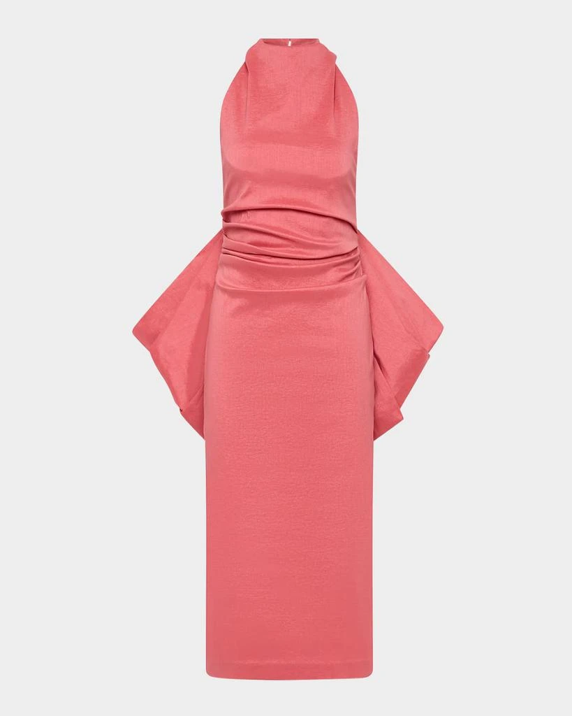 RACHEL GILBERT Lottie Bow Halter Midi Dress 1