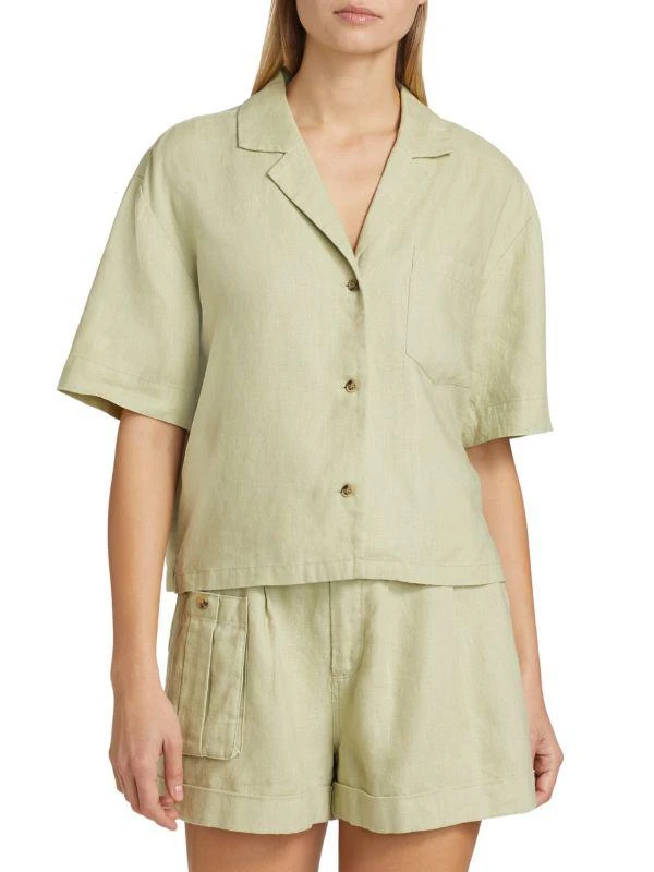 ATM Anthony Thomas Melillo Heavyweight Linen Camp Shirt 1