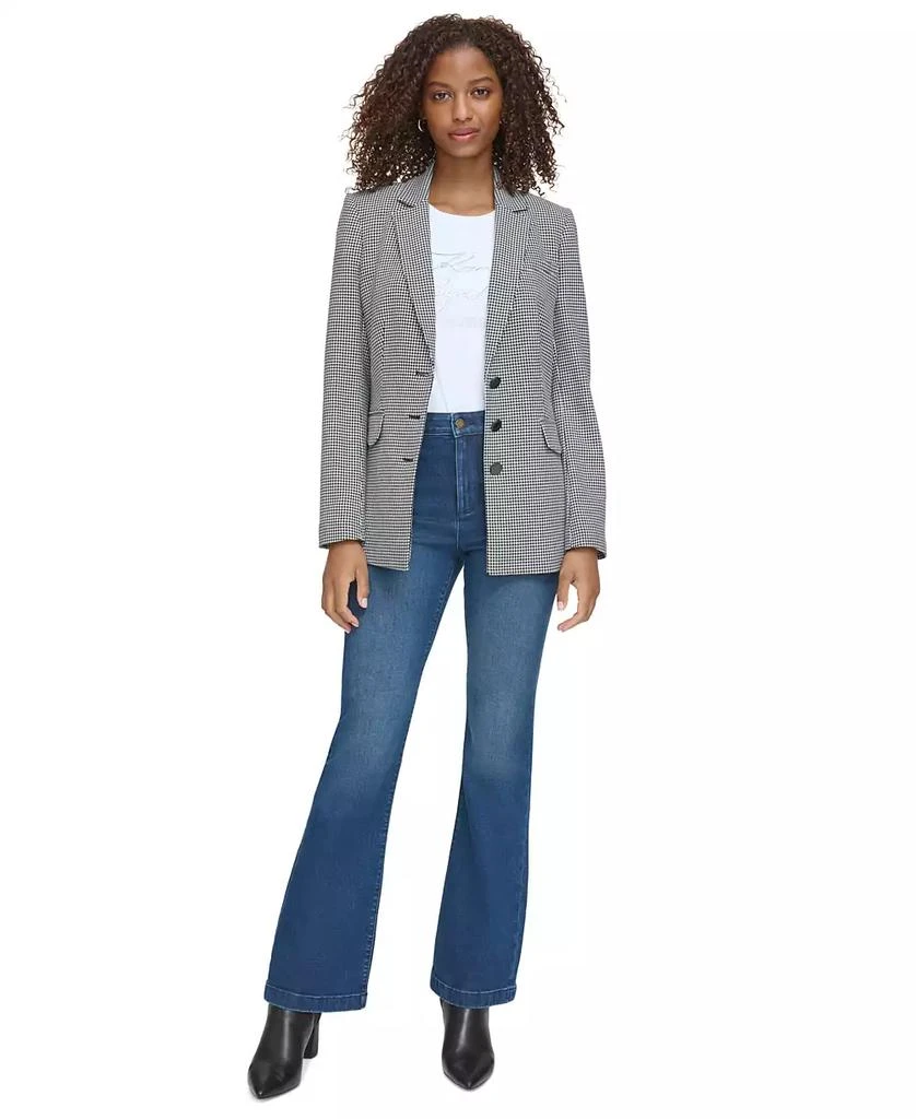 Karl Lagerfeld Paris Women's Houndstooth Blazer 5