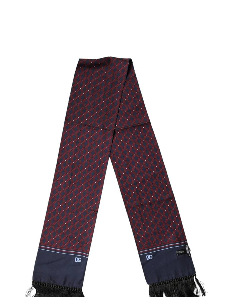 Dolce 
Gabbana Patterned Fringes Wrap Foulard 138cm x 15cm Men
s Scarf