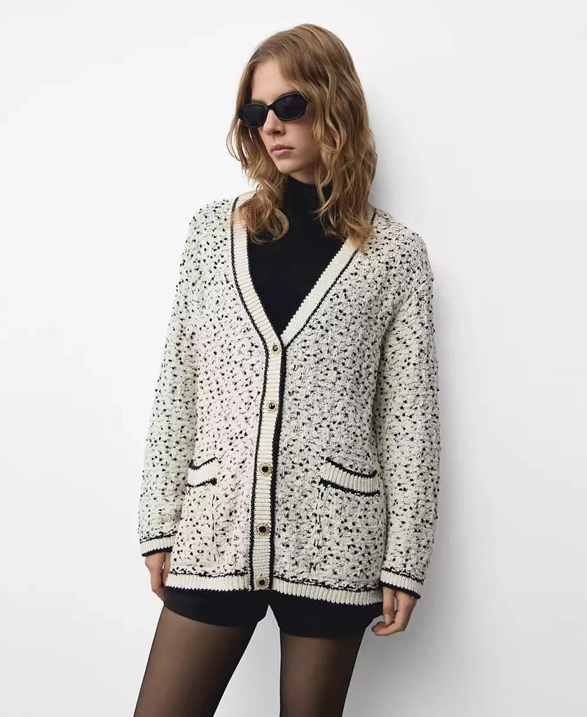 Mango Women's Flecked Oversize Cardigan 1