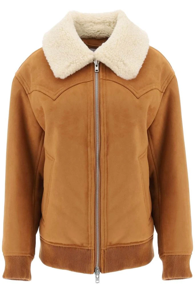 STAND STUDIO lillee eco-shearling bomber jacket 1