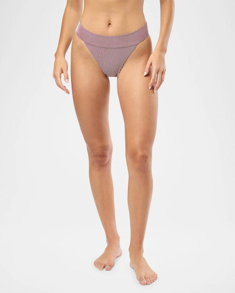Onia Seersucker Stripe Karina Bikini Bottoms 2