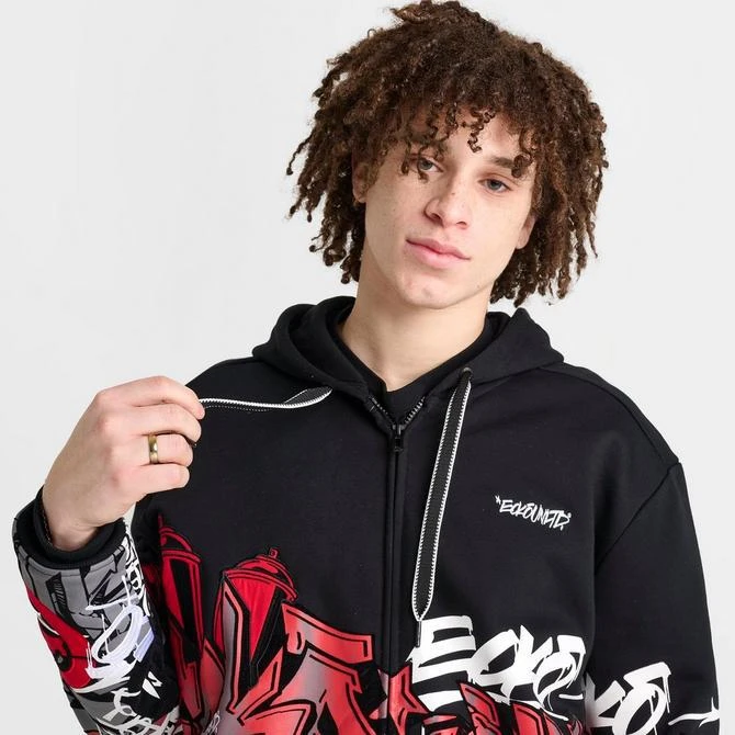 Ecko Unltd Men's Ecko Graffiti Graphic Full-Zip Hoodie 5