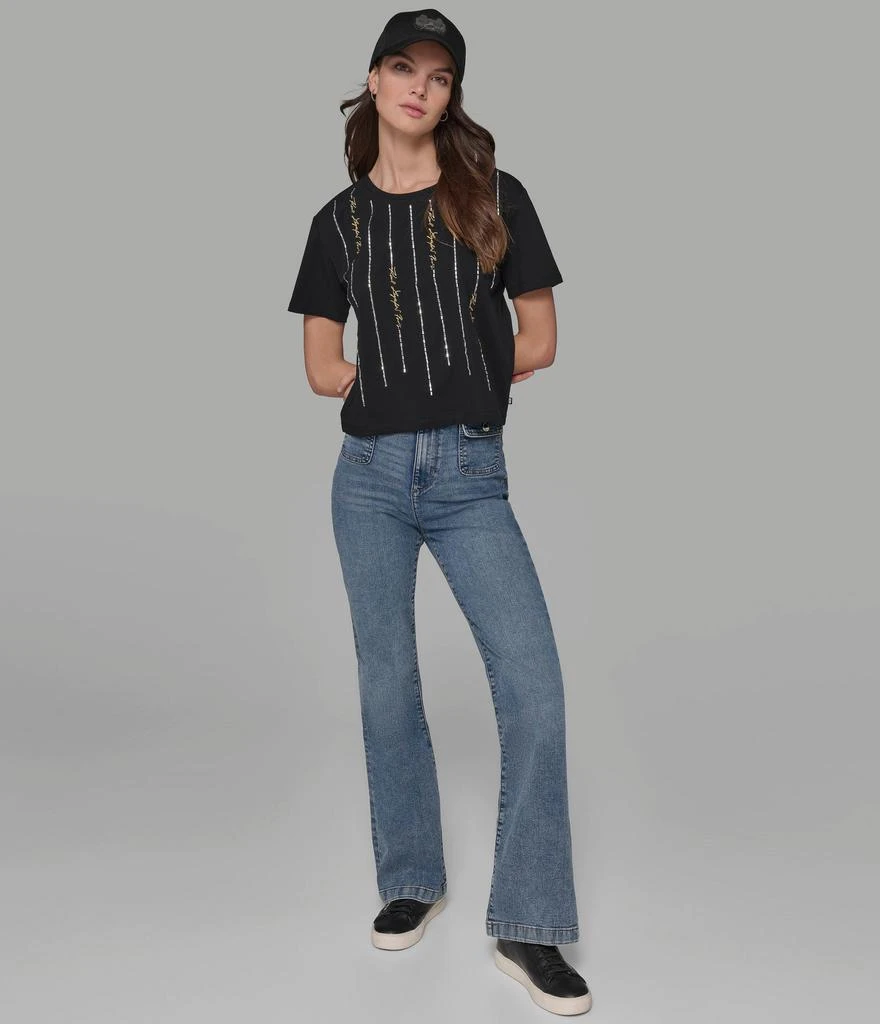 Karl Lagerfeld Paris CRYSTAL SCRIPT TEE 4