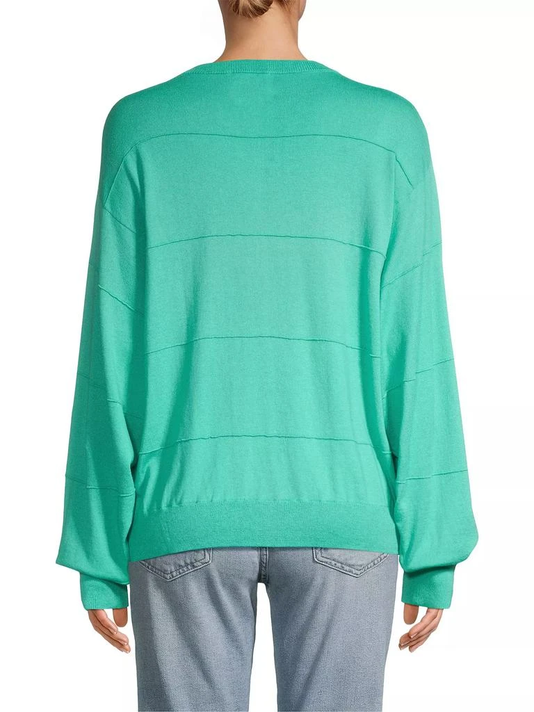 CRUSH CASHMERE Balou Striped Cotton-Blend Sweater 5