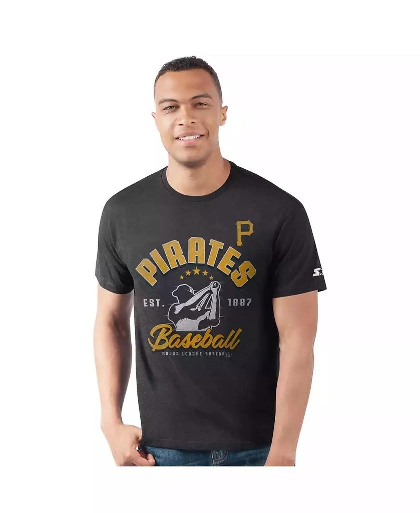 Starter Men's Heather Black Pittsburgh Pirates Prime Time Batter T-Shirt 1