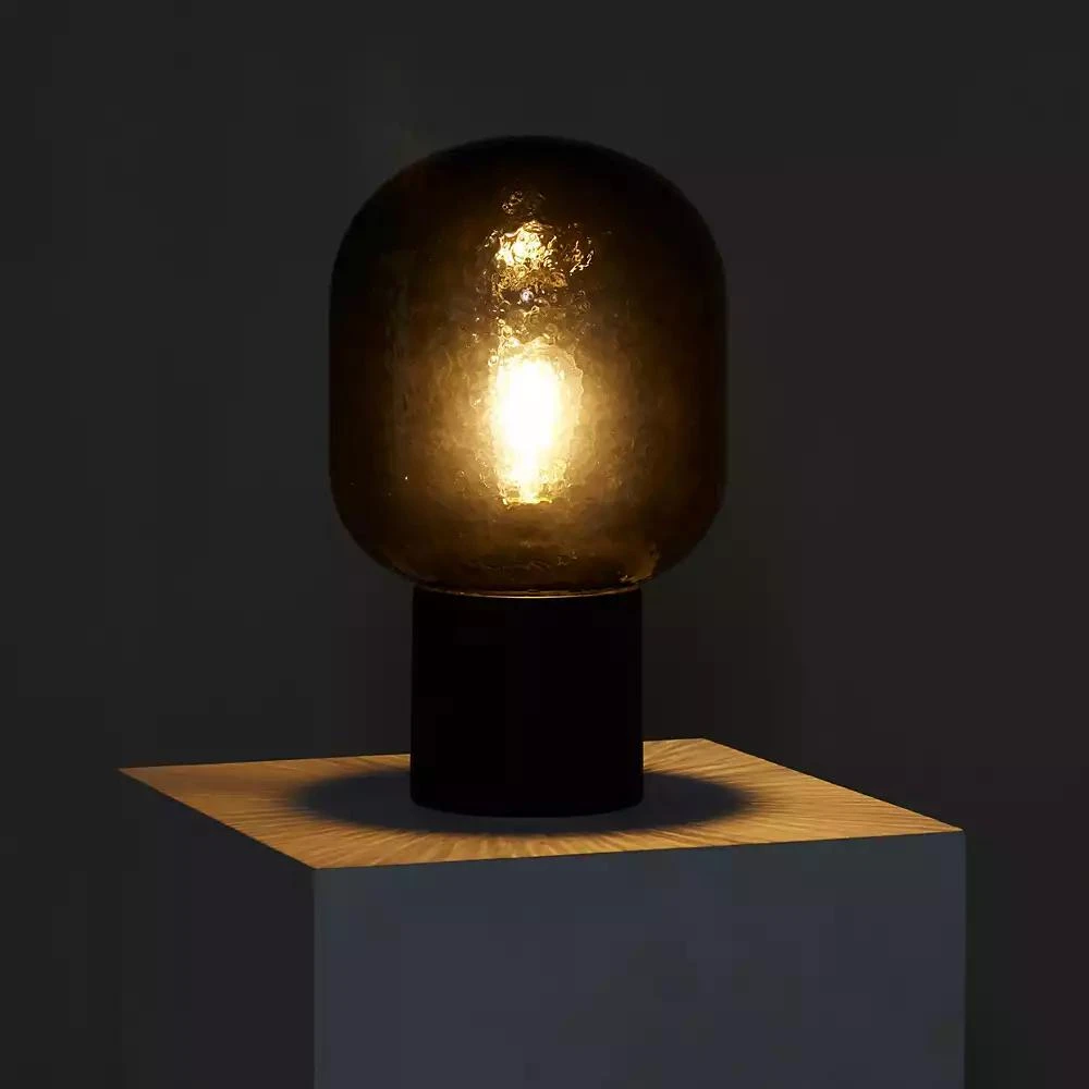 Brightech Bruce 16" LED Table Lamp with Green Glass Shade 7