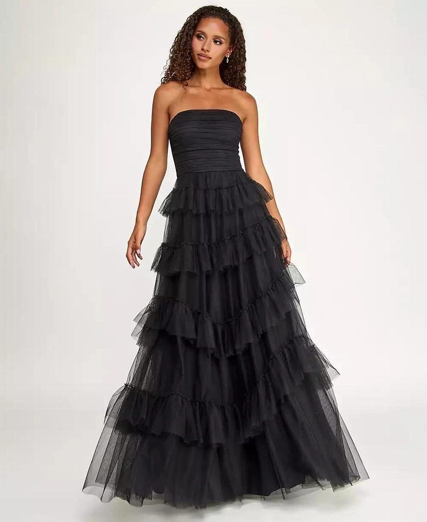 macy's black strapless dress Strappy-Back Long Mermaid Prom Dress with Sequins Sage / XSmall