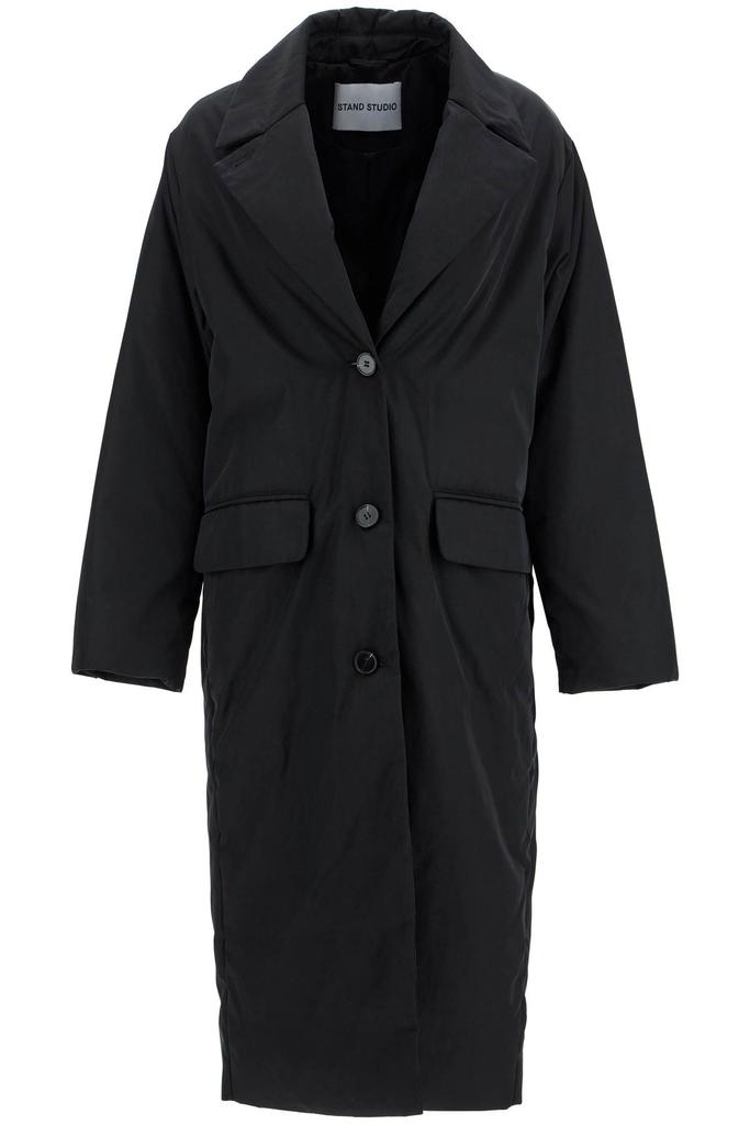 ★STAND STUDIO★ Elsie coat black 62021909789000 62021909789 STAND STUDIO Elsie faux shearling-trimmed vinyl coat Black