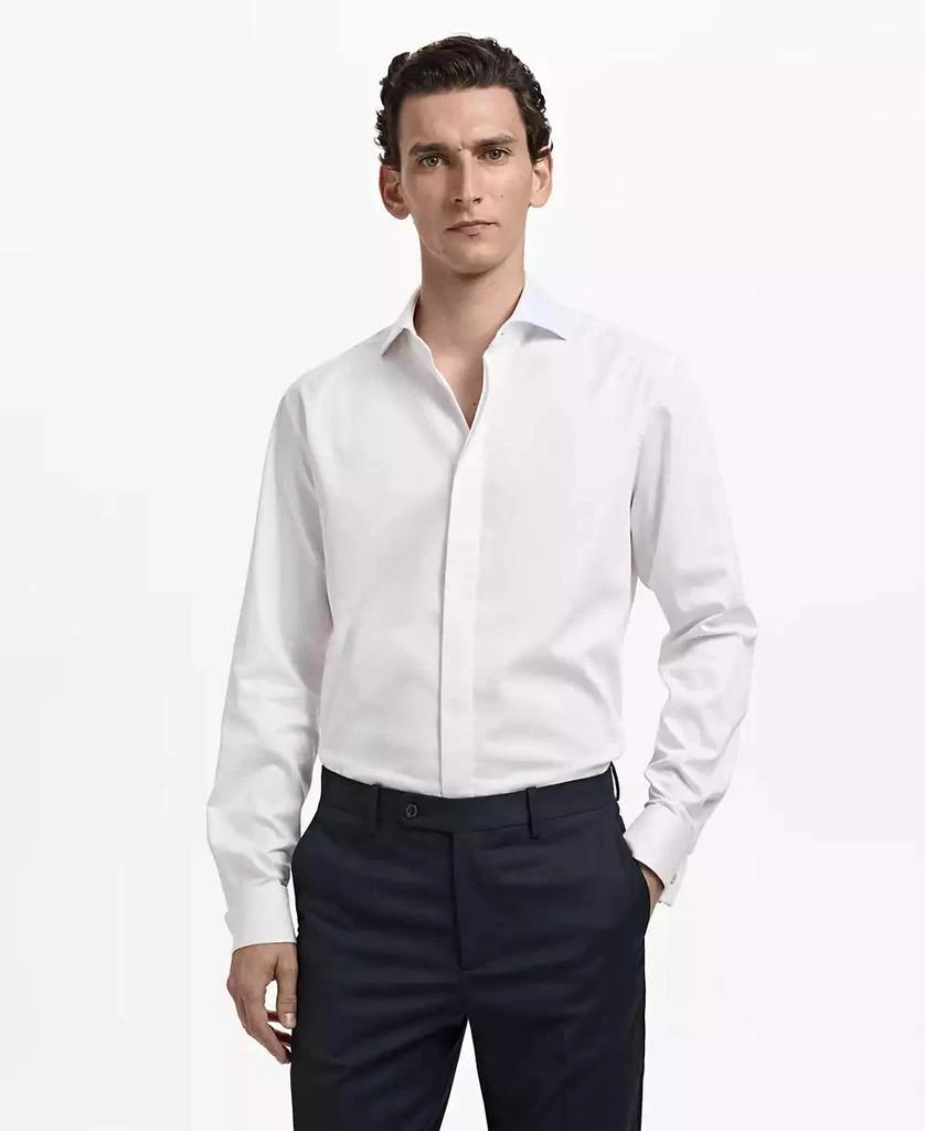 Mango Men's Cotton Slim-Fit Shirt 1