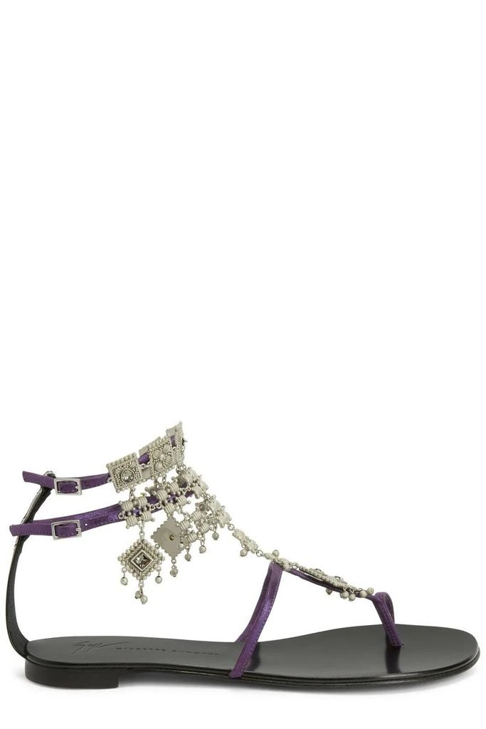 Giuseppe Zanotti Giuseppe Zanotti Embellished Suede Sandals 1