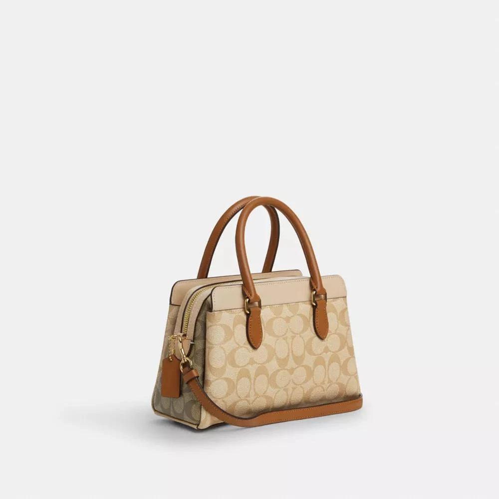 Coach Mini Darcie Carryall Bag In Blocked Signature Canvas 4