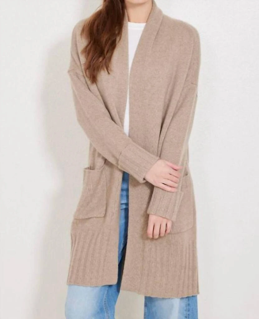 NOT MONDAY Marlow Cashmere Cardigan In Latte