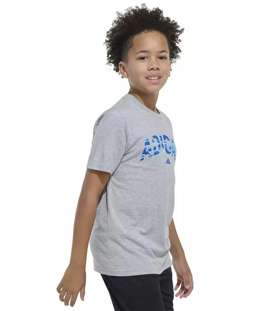 Adidas Big Boys Tiger Camo Logo Cotton-Blend T-Shirt 4