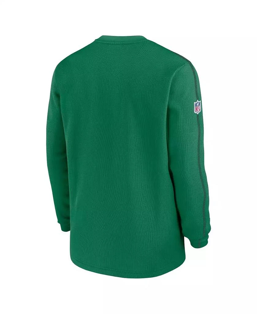 NIKE Men's Kelly-Green Philadelphia Eagles Alternate Logo Coach Long Sleeve T-Shirt 2