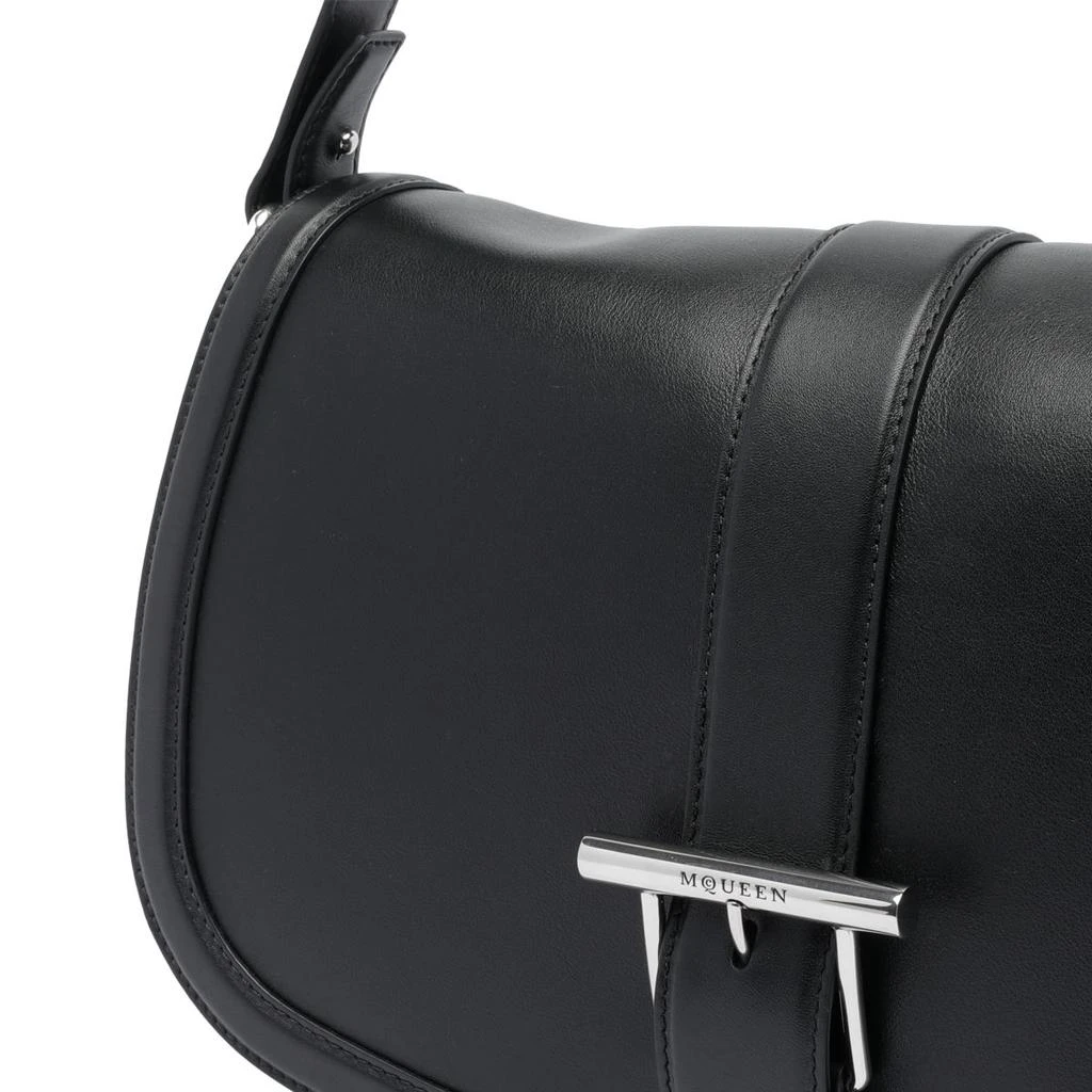 Alexander McQueen Large Mcqueen Satchel Bag With T Buckle 4