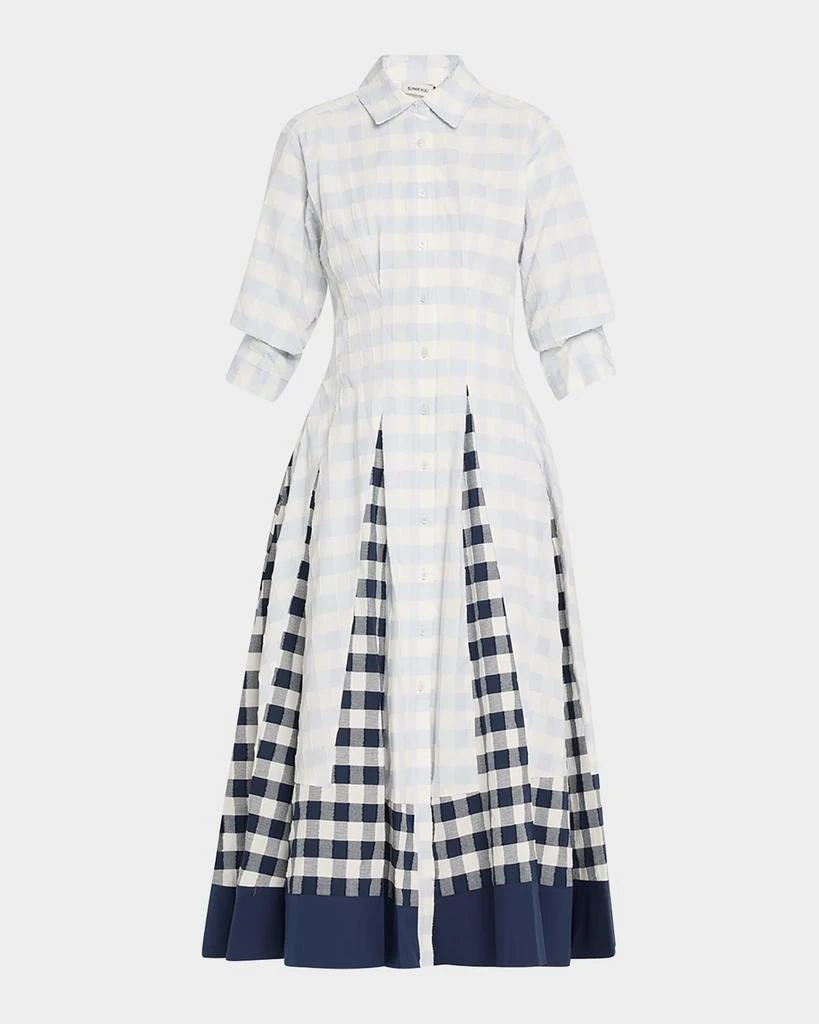 SIMKHAI Jazz Pintuck Midi Dress 1