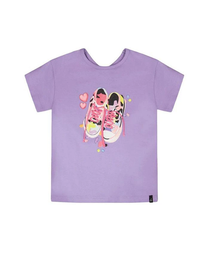 Deux par Deux Girls
 Organic Cotton Jersey Sneakers Short Sleeve T-Shirt - Little Kid