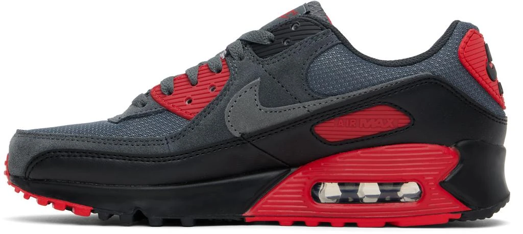 NIKE Gray & Red Air Max 90 Sneakers 3