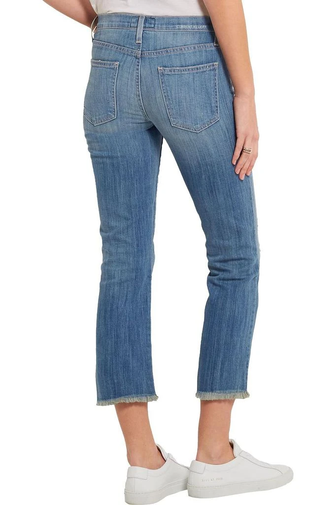 Current Elliott Distressed mid-rise kick-flare jeans 4