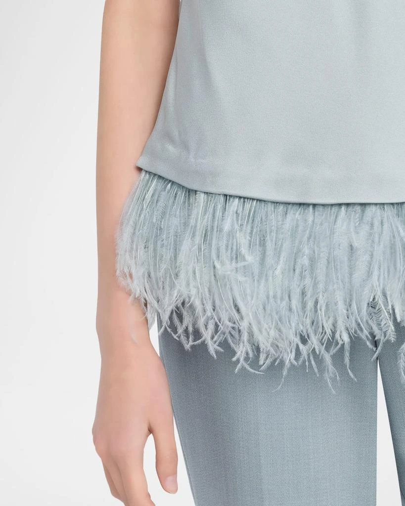 A.L.C. Eliza Feather Trimmed Camisole Top 5