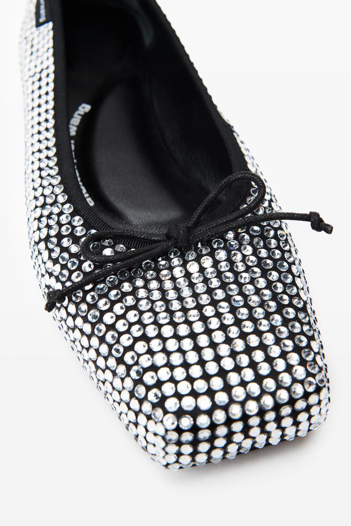 Alexander Wang Billie Flat in Crystal Satin