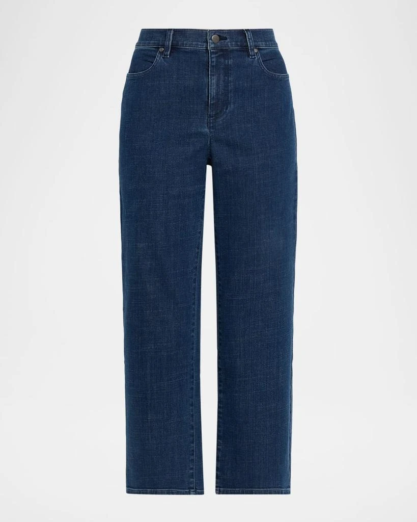 Eileen Fisher Straight-Leg Stretch Cotton Denim Jeans
