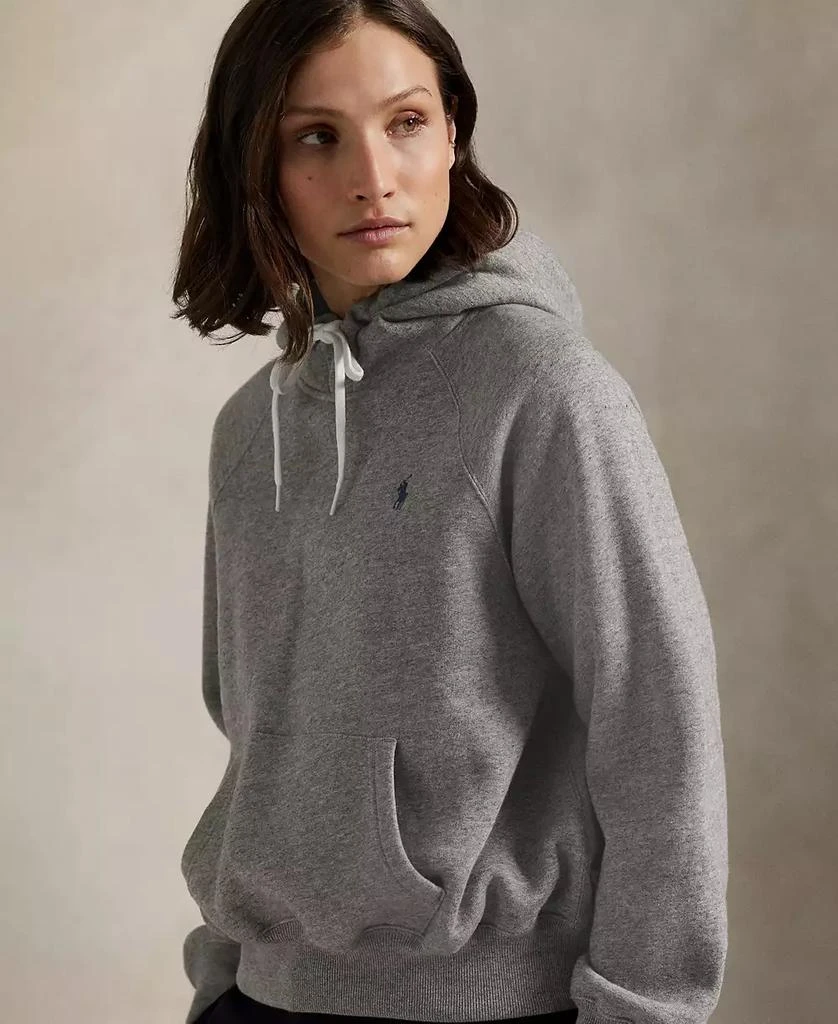 Ralph Lauren Women's Shrunken Fit Fleece Hoodie Sweatshirt 2