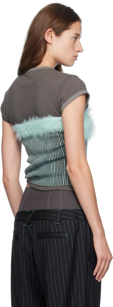 ANDERSSON BELL Blue Hairy Knit Tube Top 3