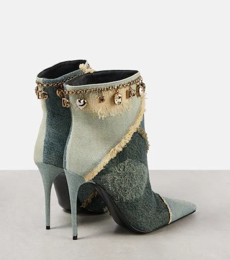 Dolce
Gabbana Embellished denim ankle boots 2