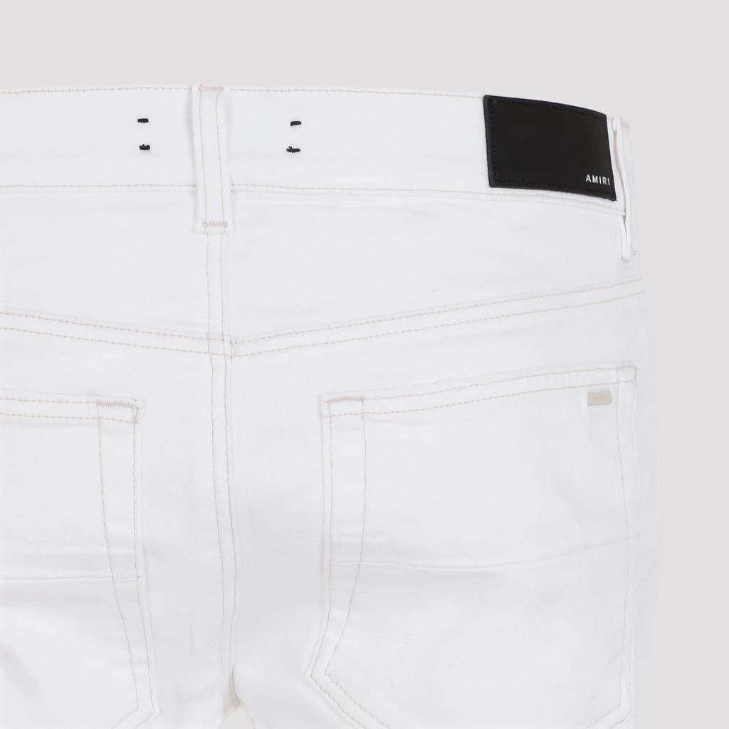 AMIRI White Cotton Released Hem Skinny Jeans 4