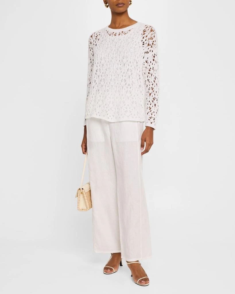 Eileen Fisher Petite Cropped Straight-Leg Organic Linen Pants 2