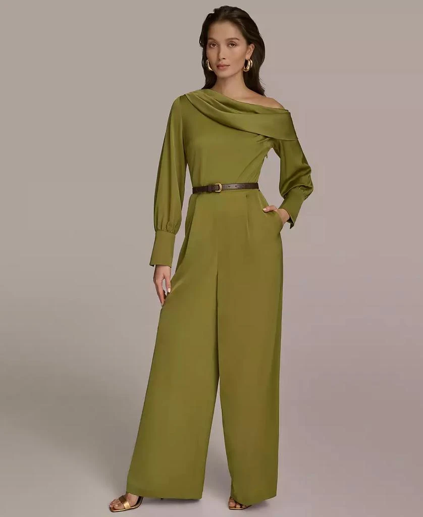 Donna Karan Women's Belted One-Shoulder Jumpsuit 5