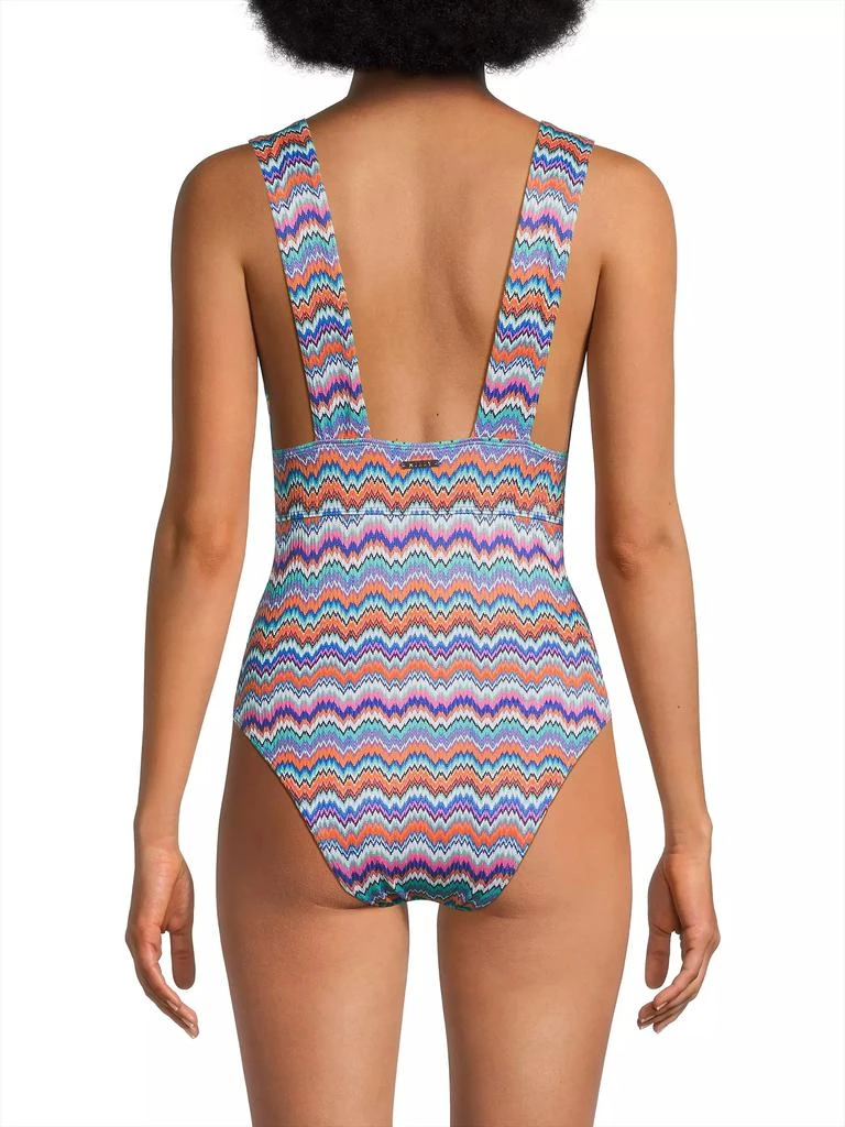 Milly Ana Barcelona Chevron One-Piece Swimsuit 5
