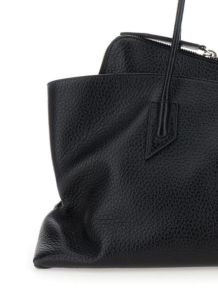 The Attico 'La Passeggiata' Black Shoulder Bag With Two Top Handles In Leather Woman 3