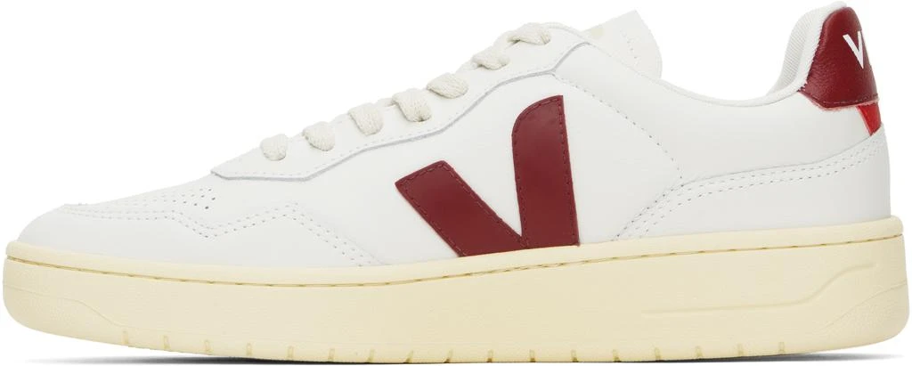 Veja White V-90 Leather Sneakers 3