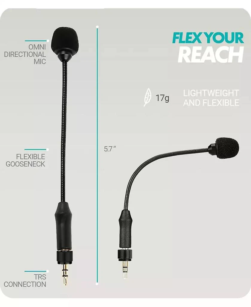 Movo MV-M101 Gooseneck Omnidirectional Lavalier Microphone- Compatible Wireless Transmitters 5