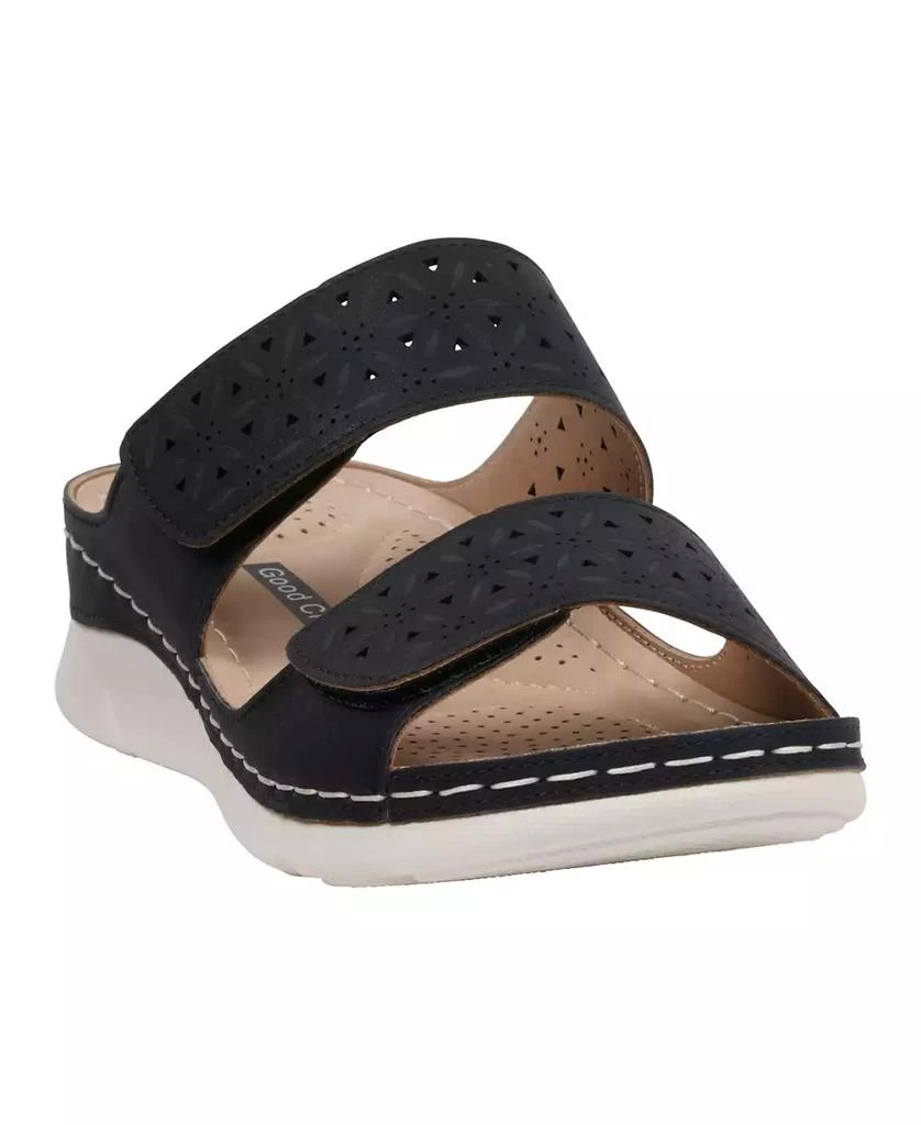 GC Shoes Women's Verna Adjustable Double Strap Footbed Sandals 1