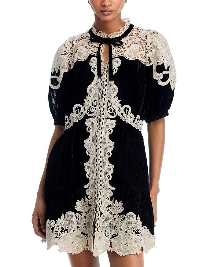 bloomingdales green velvet dress Baltic Born Womens Eirene Velvet Dress | Emerald main image 1